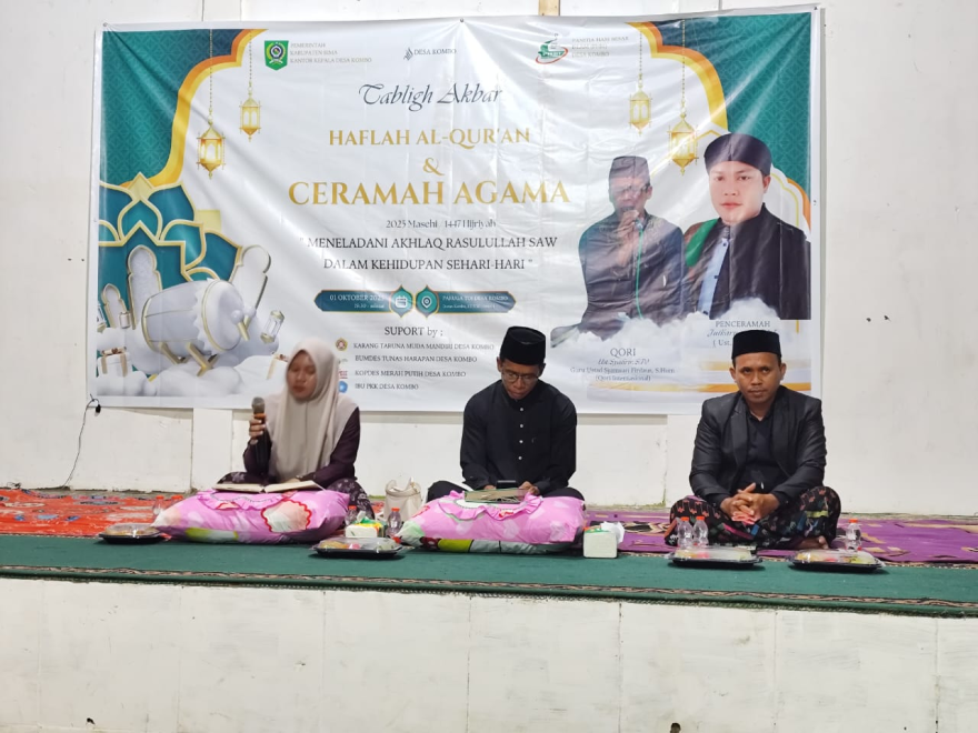 Peringatan Maulid Nabi Muhammad SAW, PHBI Desa Kombo Menggelar Haflah Al-Quran dan Ceramah Agama